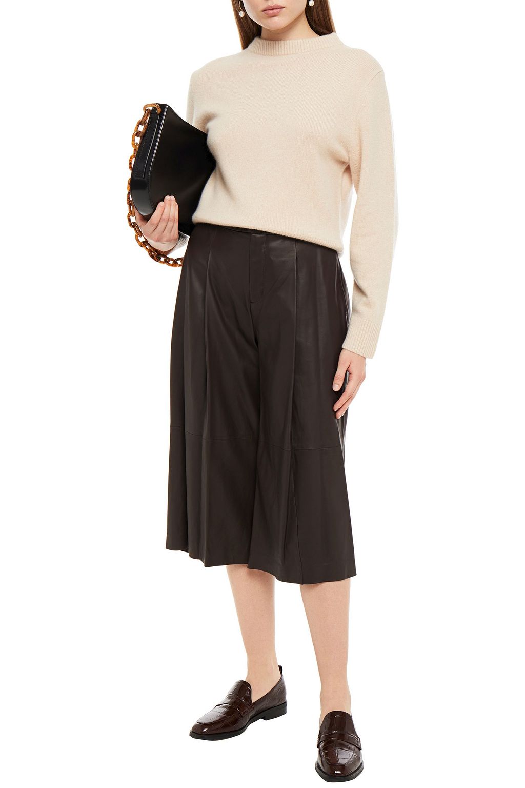 VINCE. Leather culottes