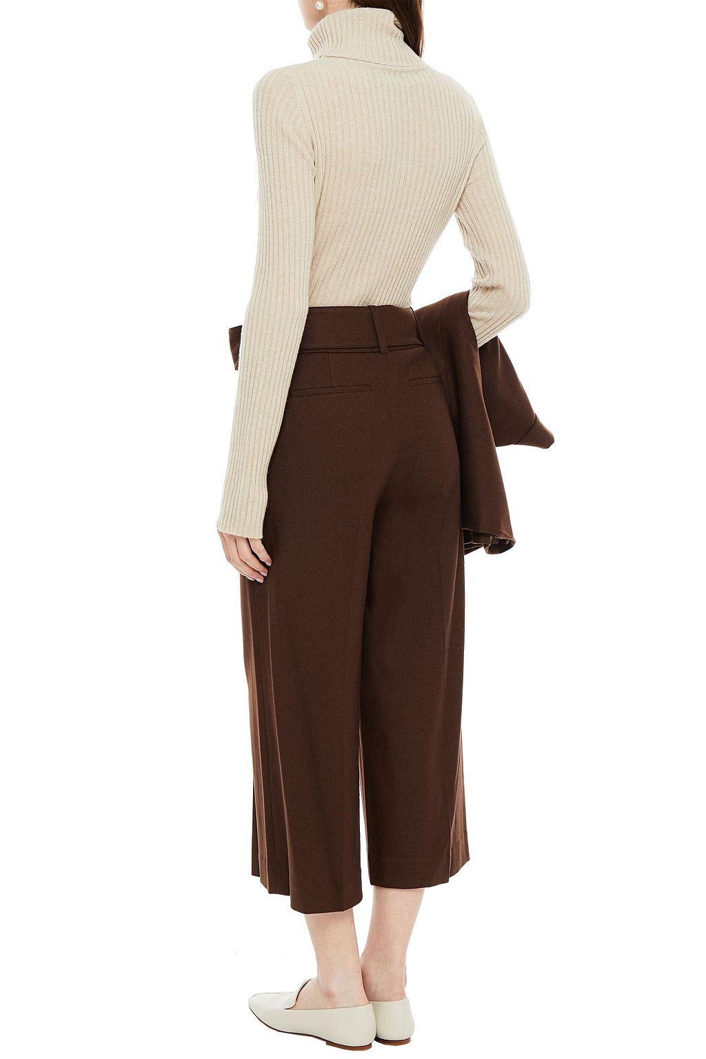 VINCE. Cropped twill wide-leg pants