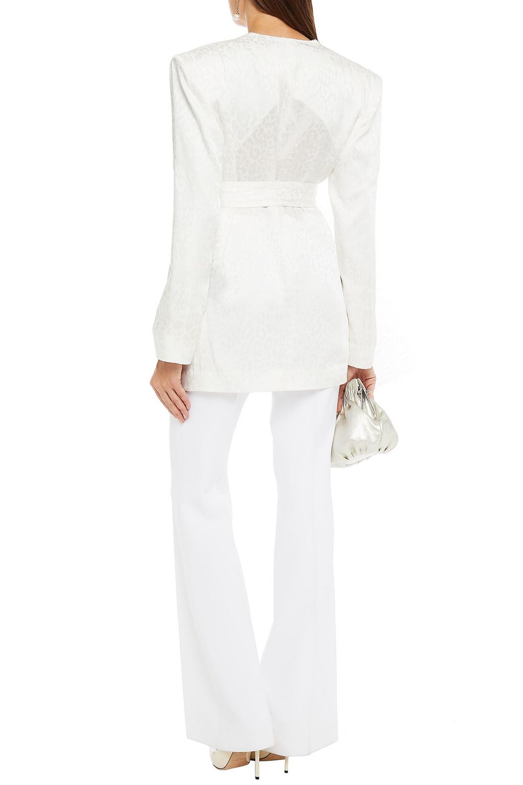 DUNDAS Leopard-print satin-jacquard blazer