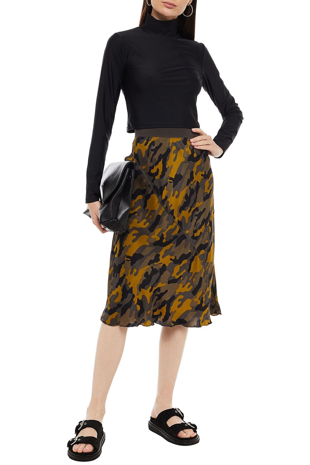 ATM ANTHONY THOMAS MELILLO Printed silk-cady skirt