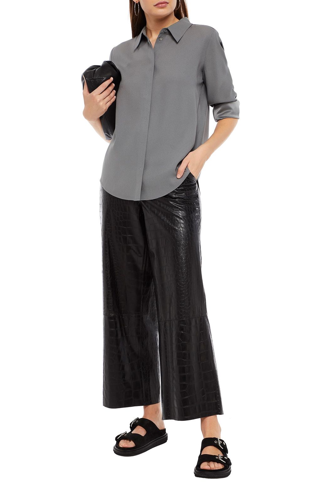 SAMSØE Φ SAMSØE Satin-crepe shirt