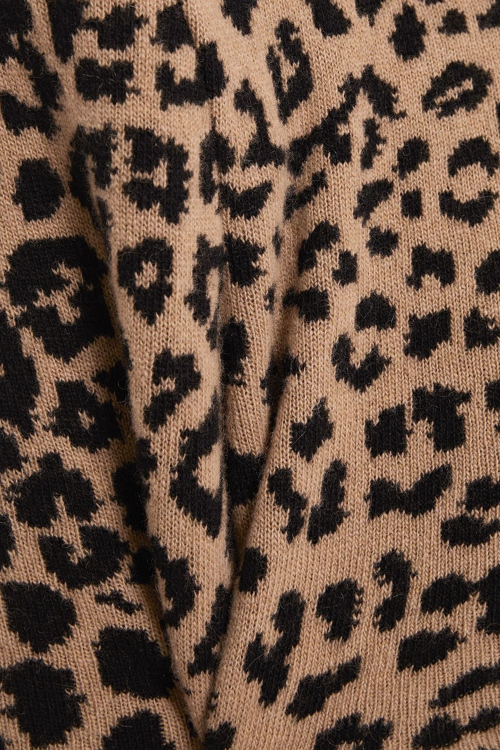 DUNDAS Cropped jacquard-knit wool and cashmere-blend turtleneck top