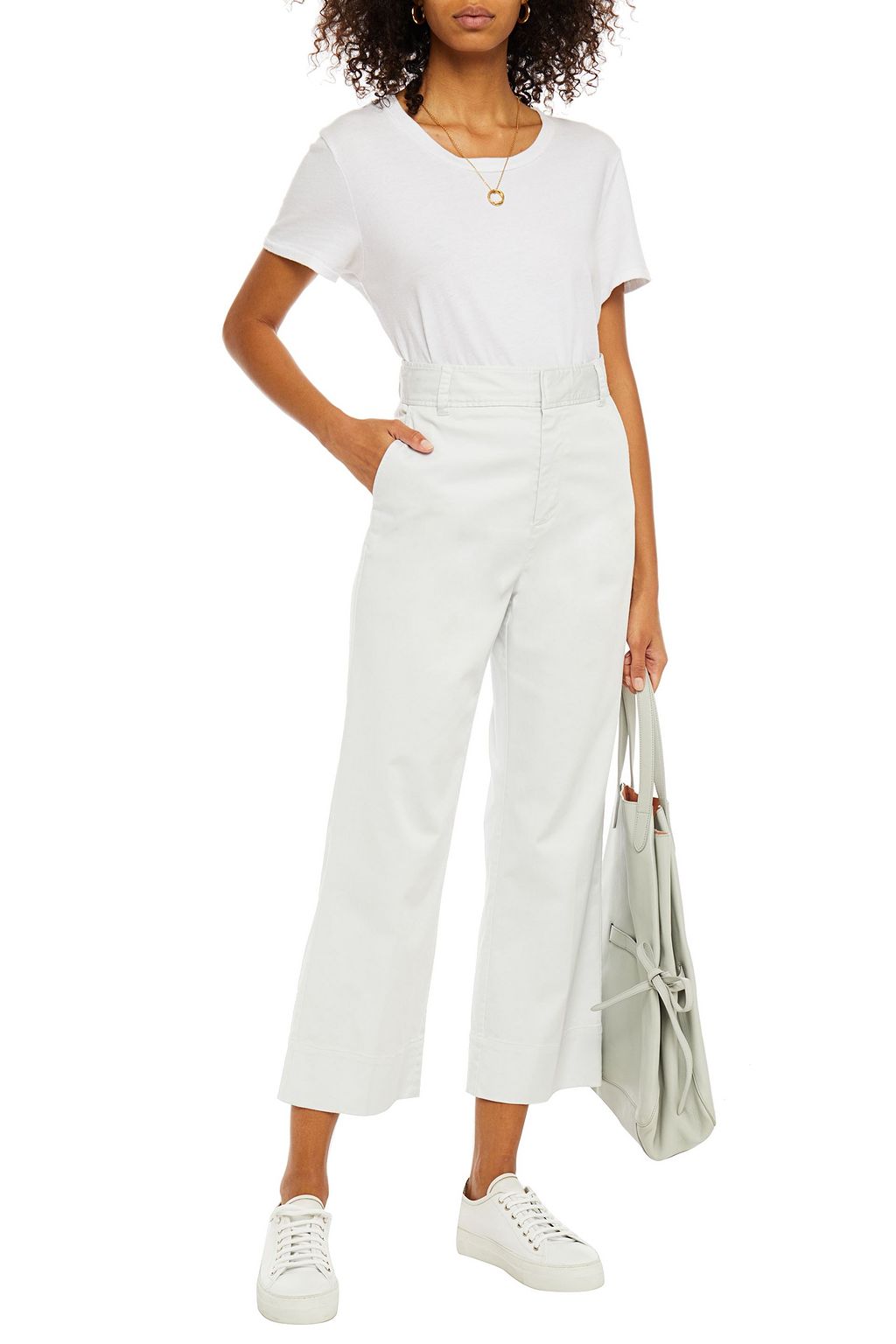 ATM ANTHONY THOMAS MELILLO Cropped cotton-blend twill straight-leg pants