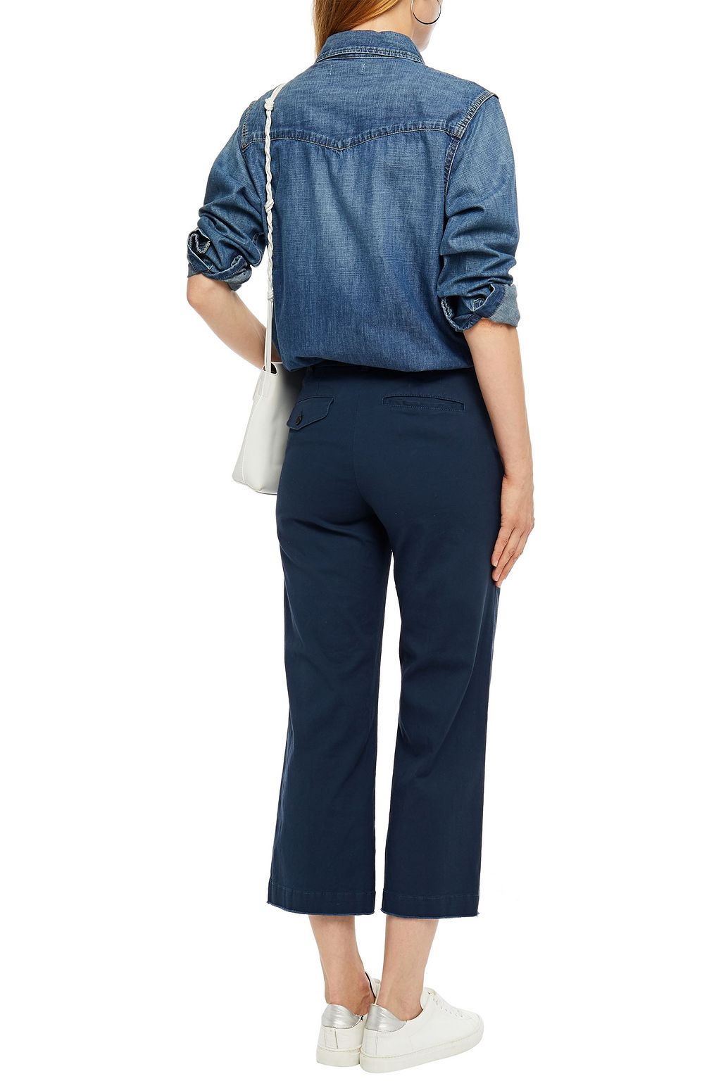 ATM ANTHONY THOMAS MELILLO Cropped cotton-blend twill straight-leg pants