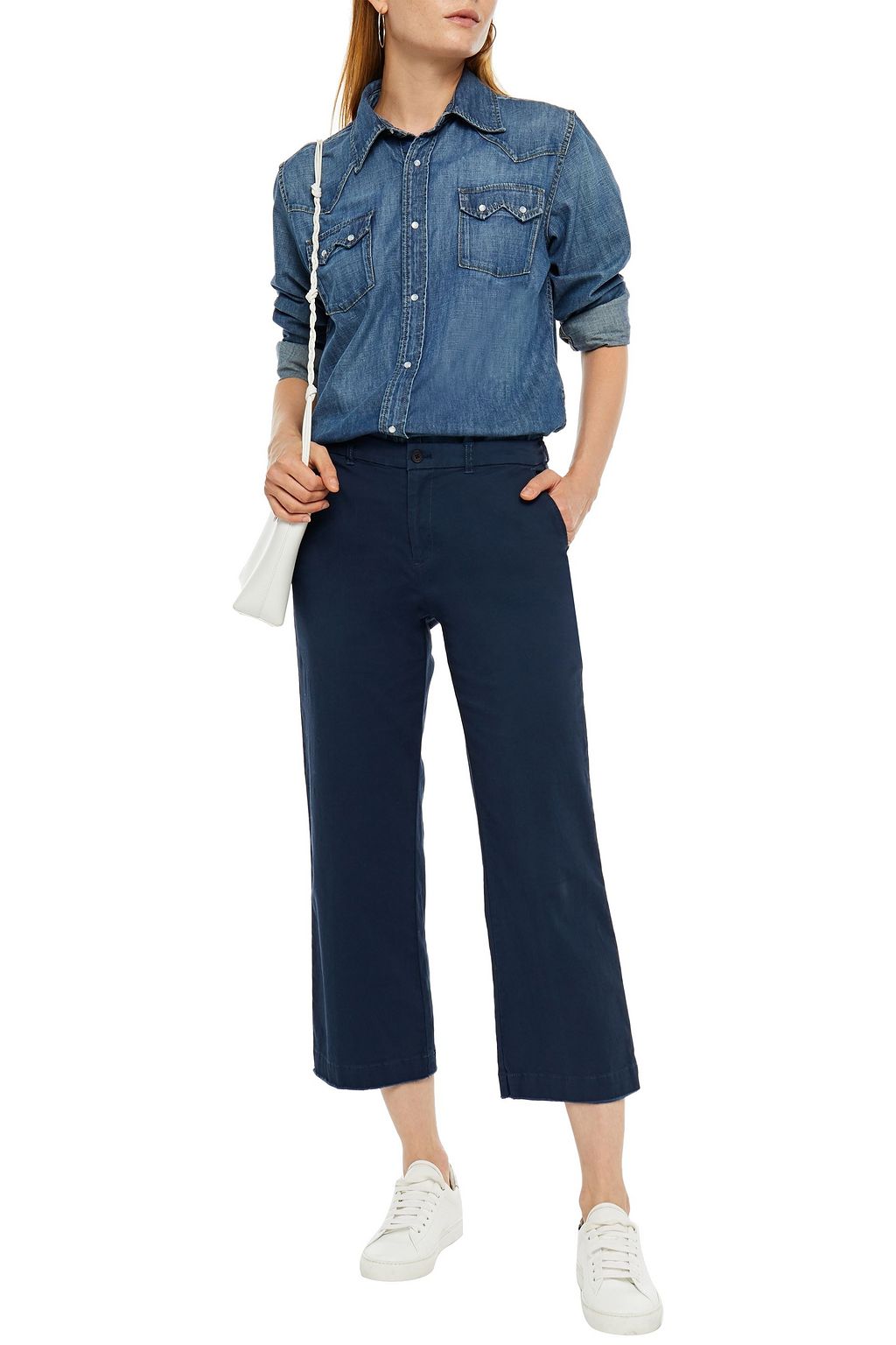 ATM ANTHONY THOMAS MELILLO Cropped cotton-blend twill straight-leg pants