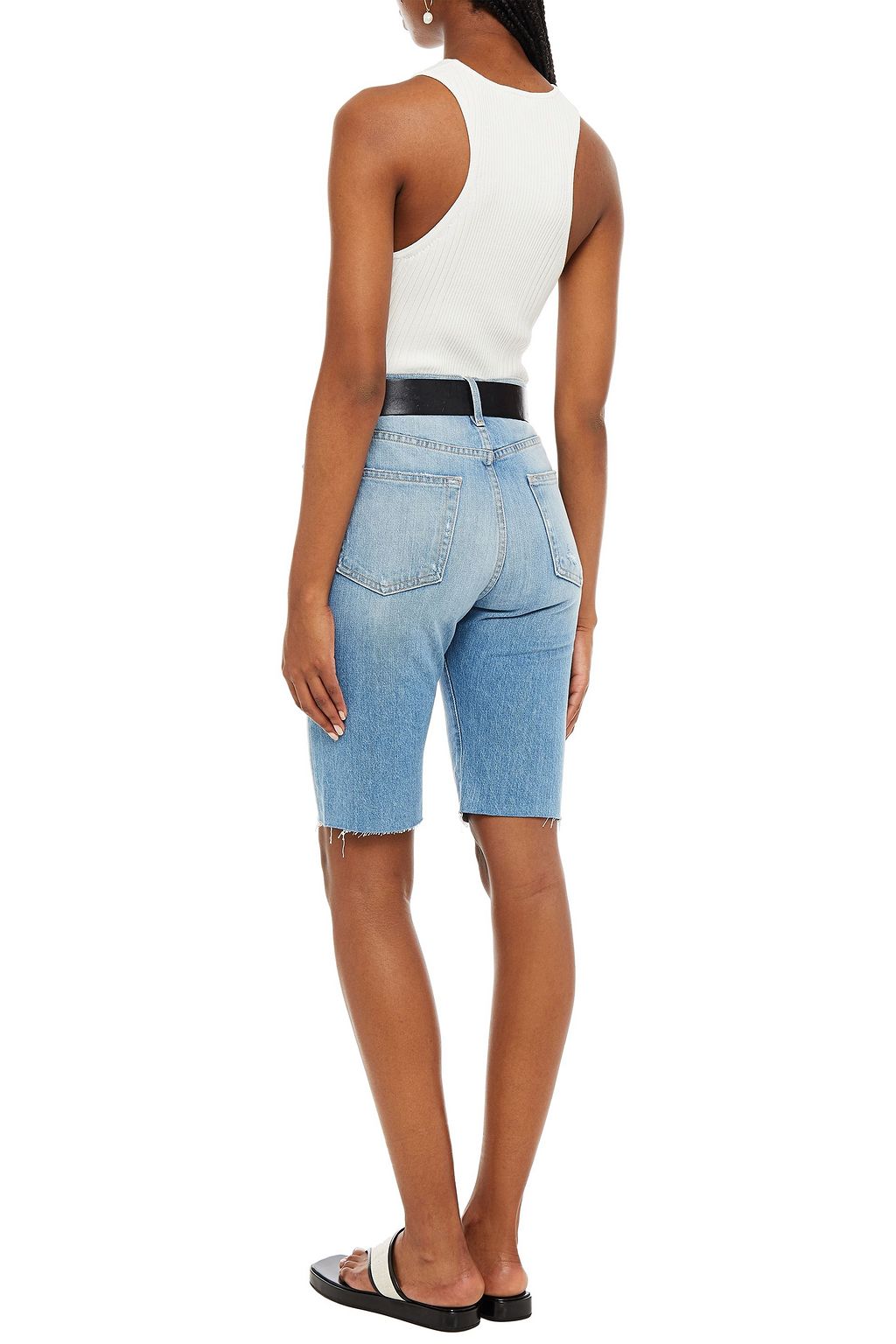 FRAME Ribbed-knit top