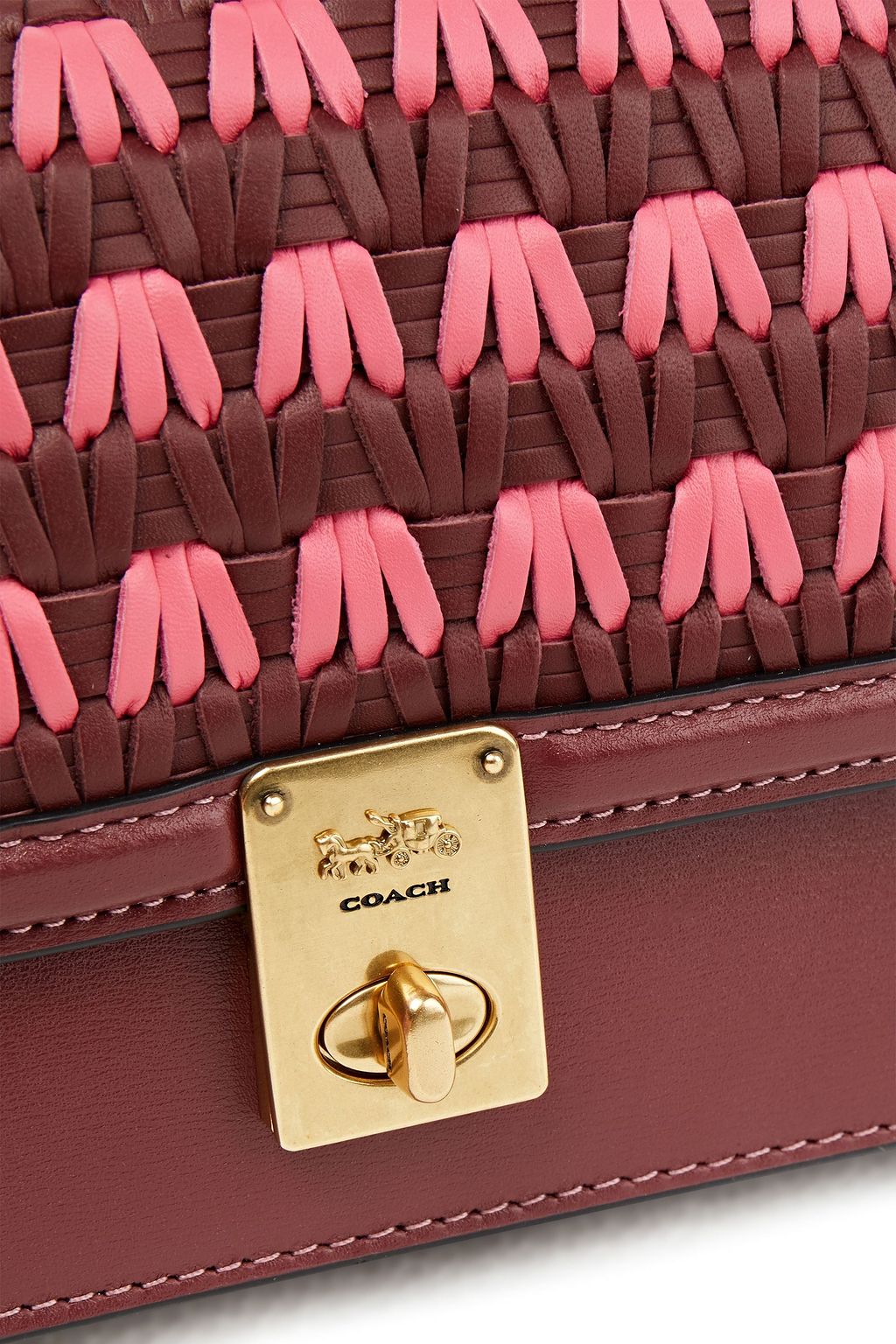 COACH Woven leather clutch