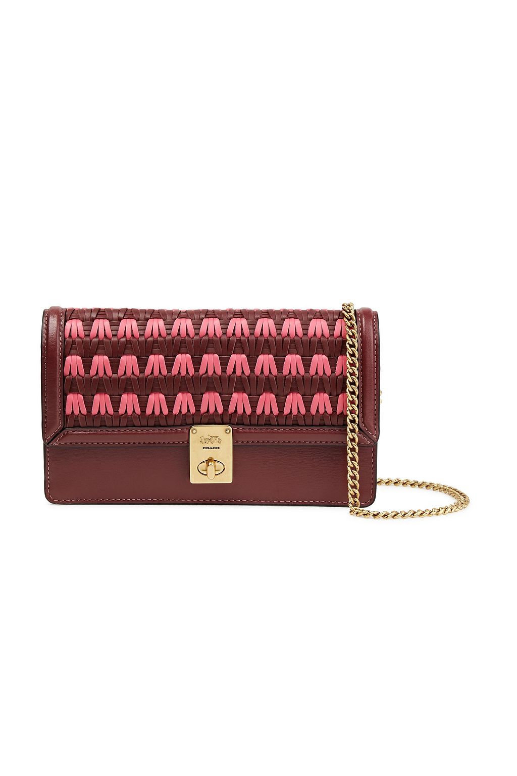 COACH Woven leather clutch