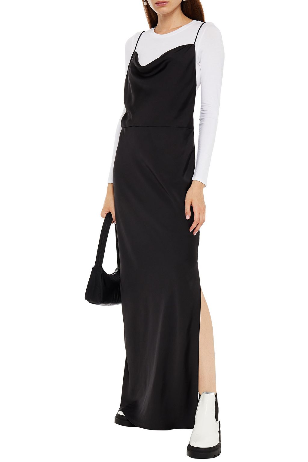 SAMSØE Φ SAMSØE Satin maxi slip dress