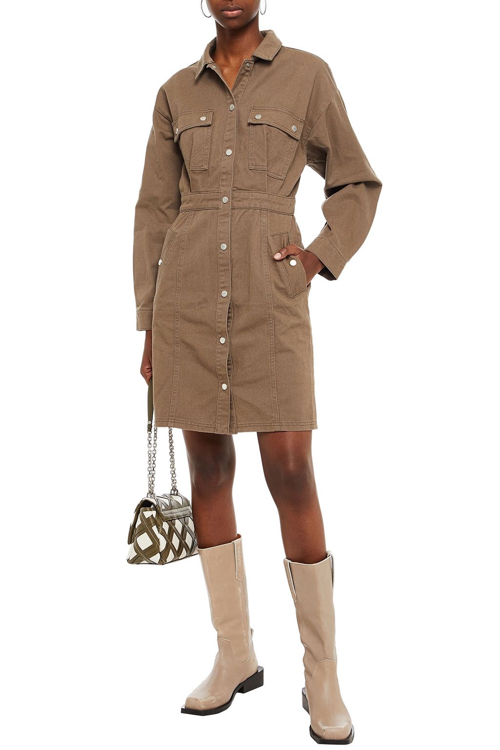 GESTUZ Denim shirt dress