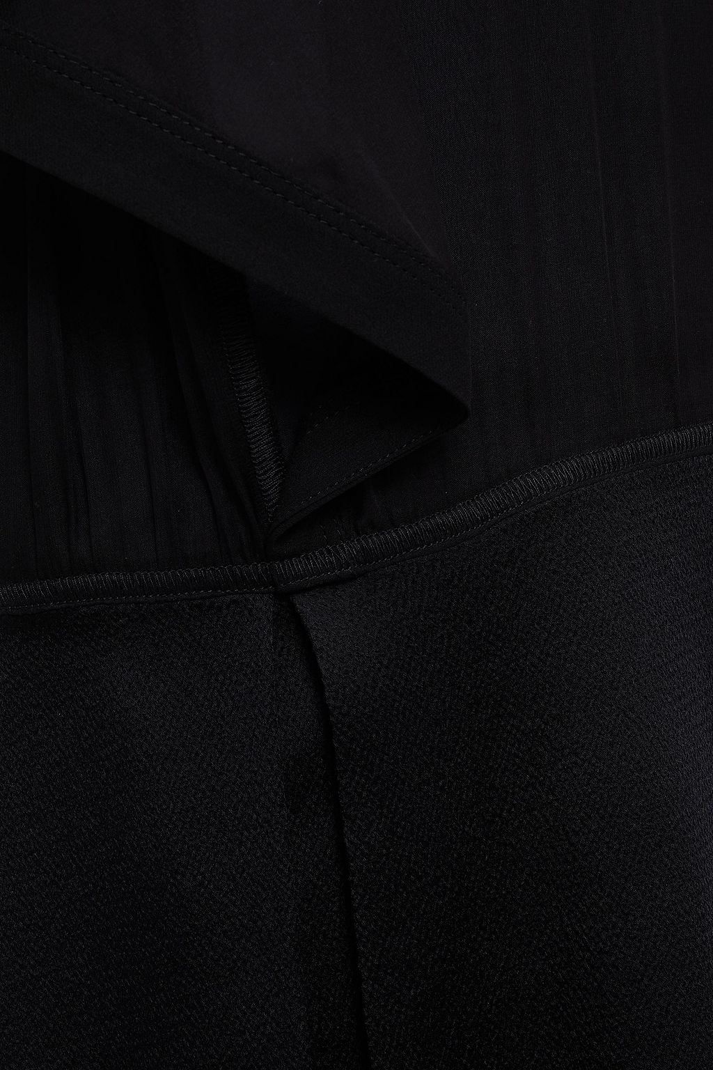VALENTINO GARAVANI Velvet-trimmed silk-voile and satin-crepe mini dress