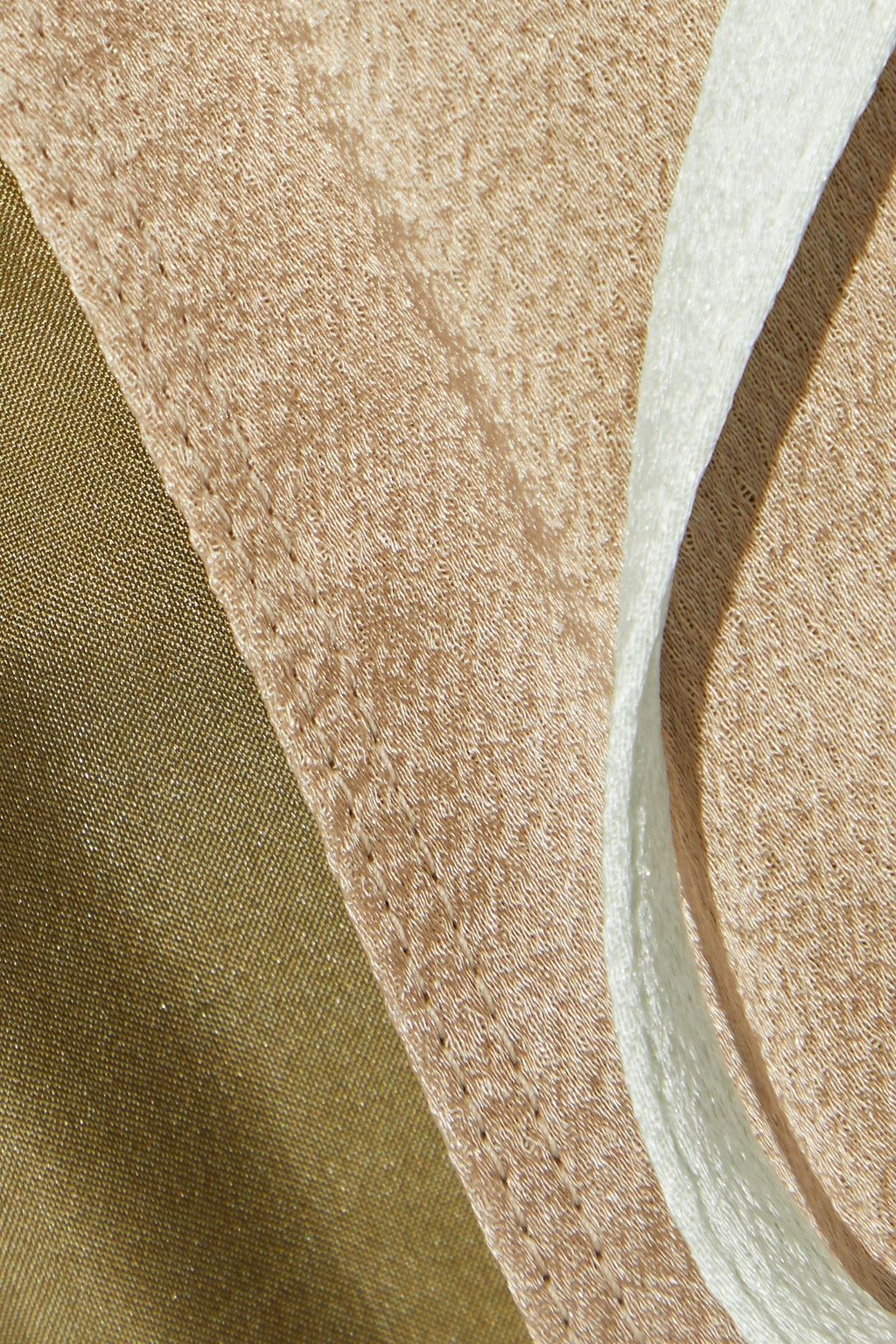 VALENTINO GARAVANI Layered crepe-satin and woven shorts