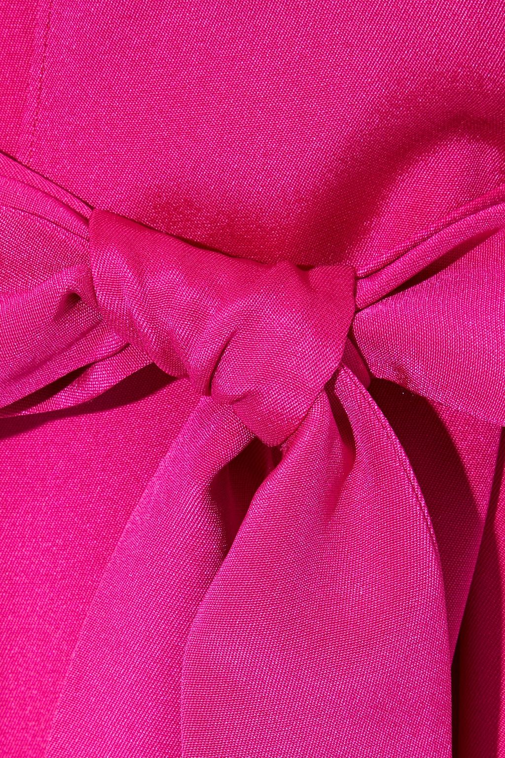 VALENTINO GARAVANI Shirred draped silk-satin mini dress