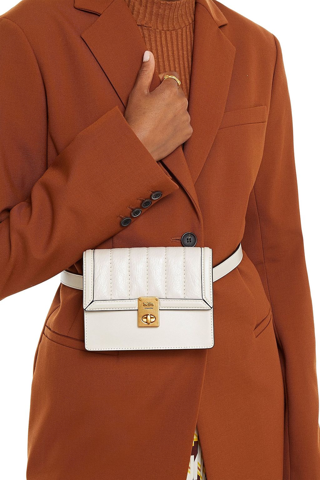 COACH Convertible quilted textured-leather belt bag
