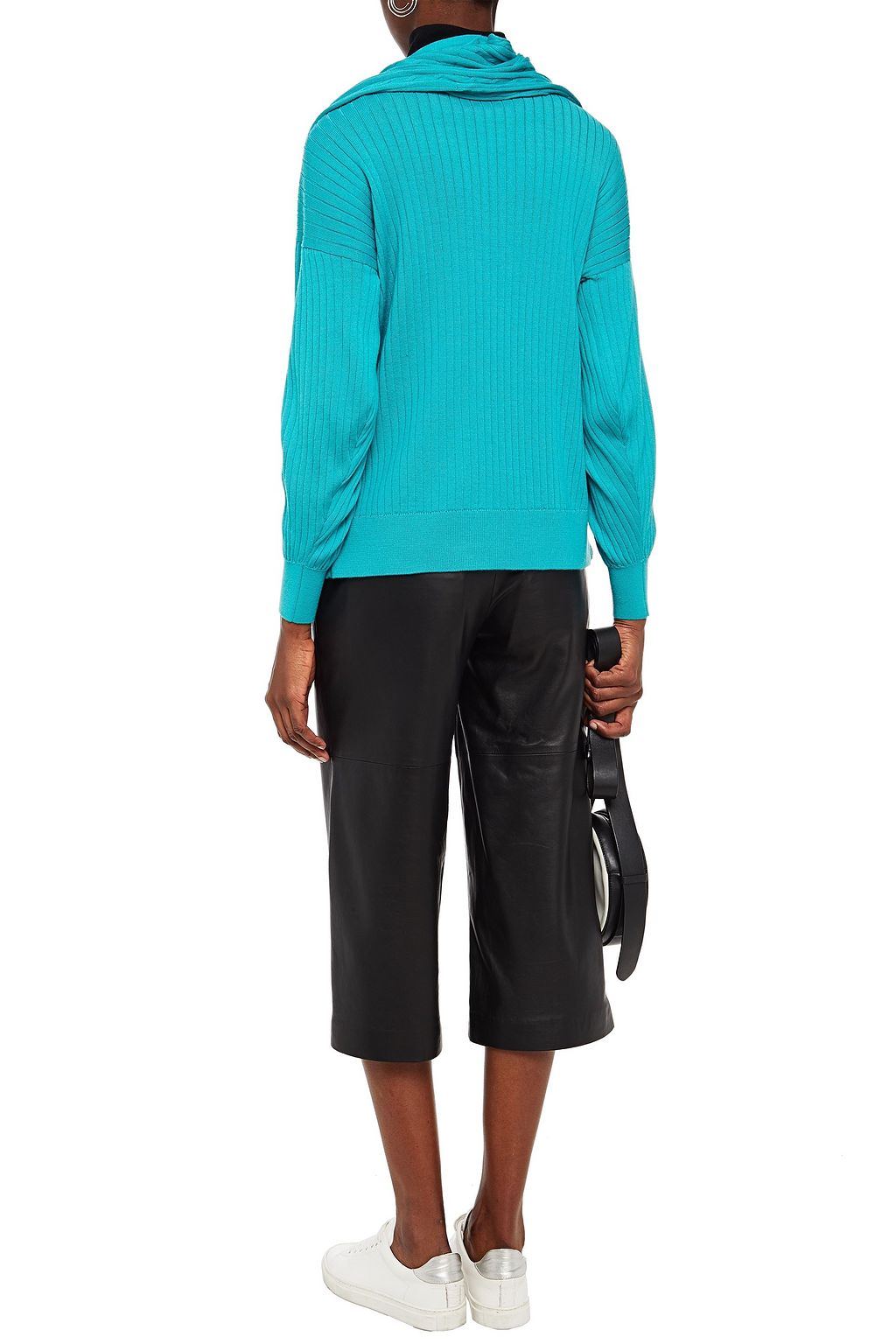 MSGM Draped cable-knit wool-blend cardigan