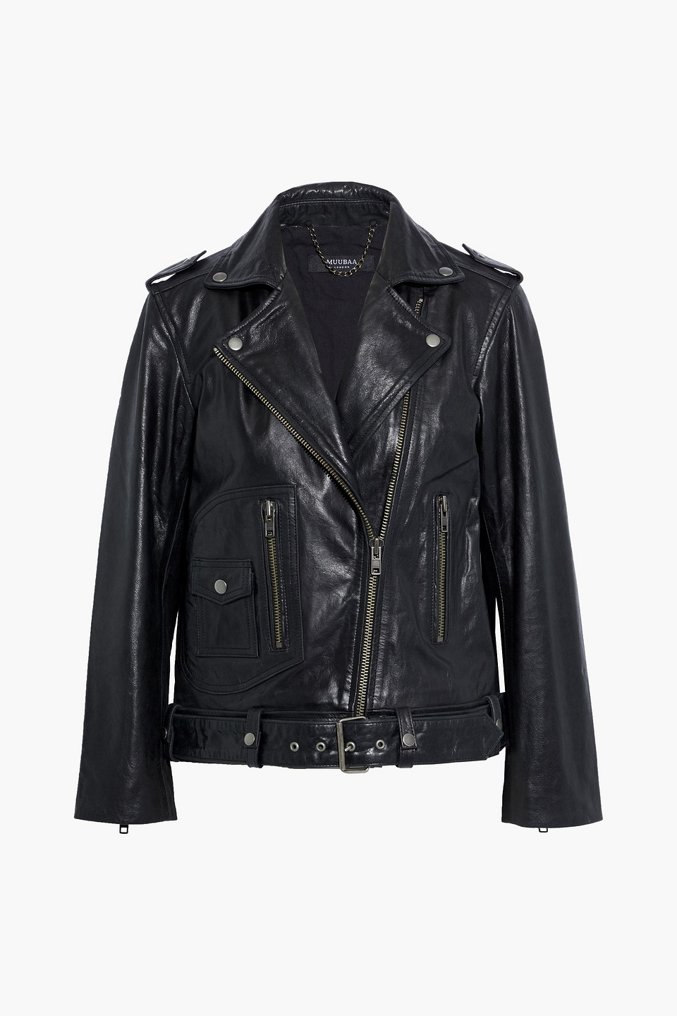 Emilia leather biker jacket