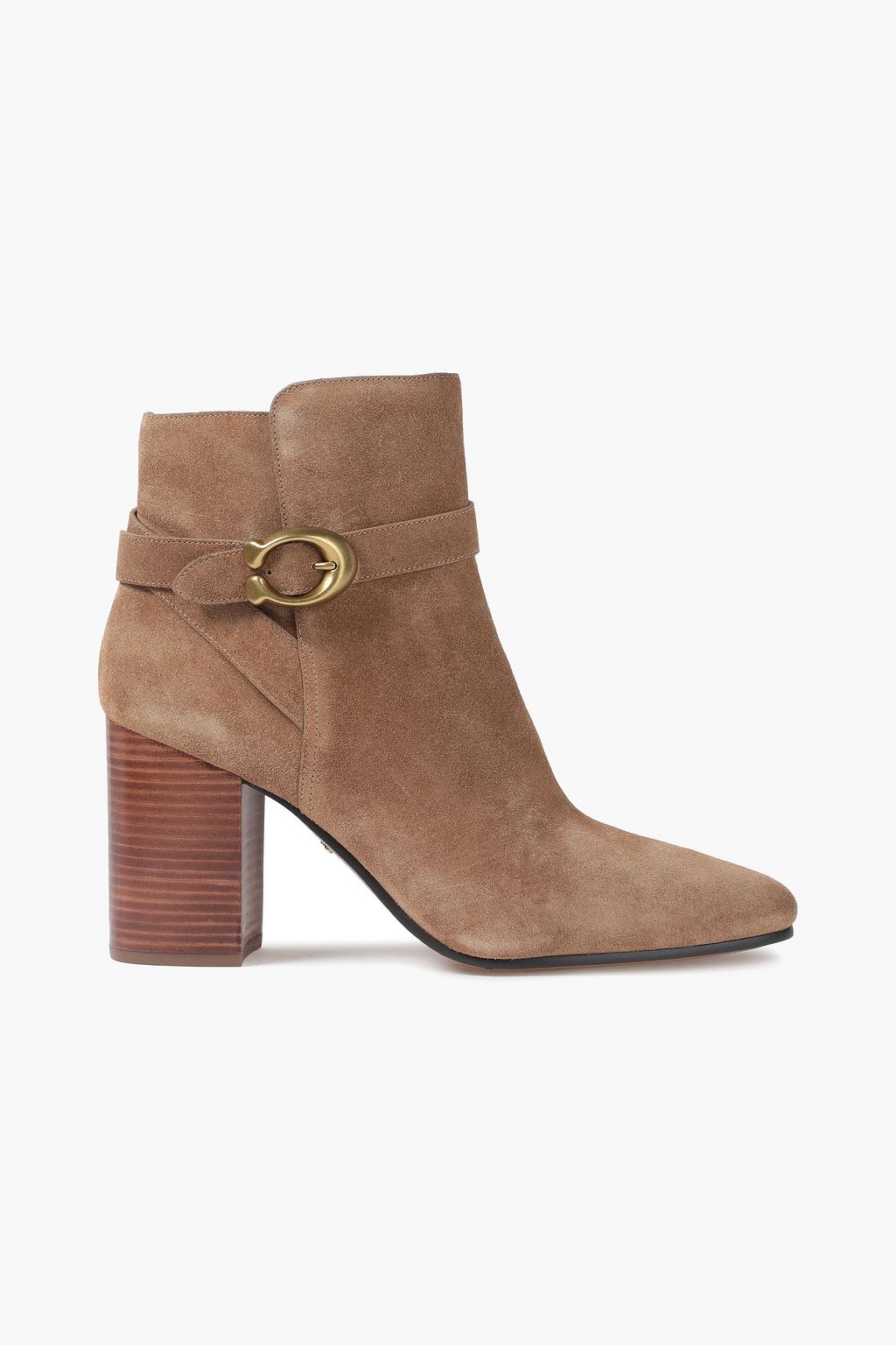 coach suede ankle bootie