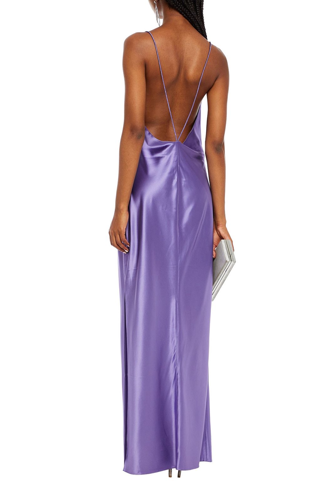 SAMSØE Φ SAMSØE Open-back satin slip dress