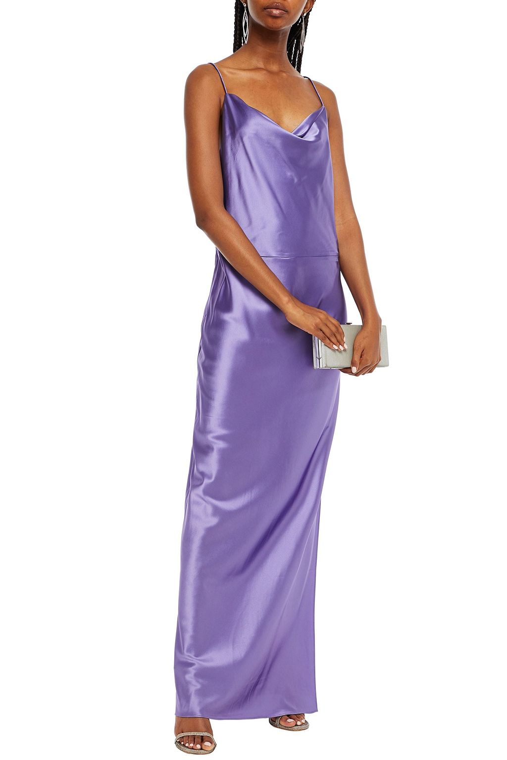 SAMSØE Φ SAMSØE Open-back satin slip dress