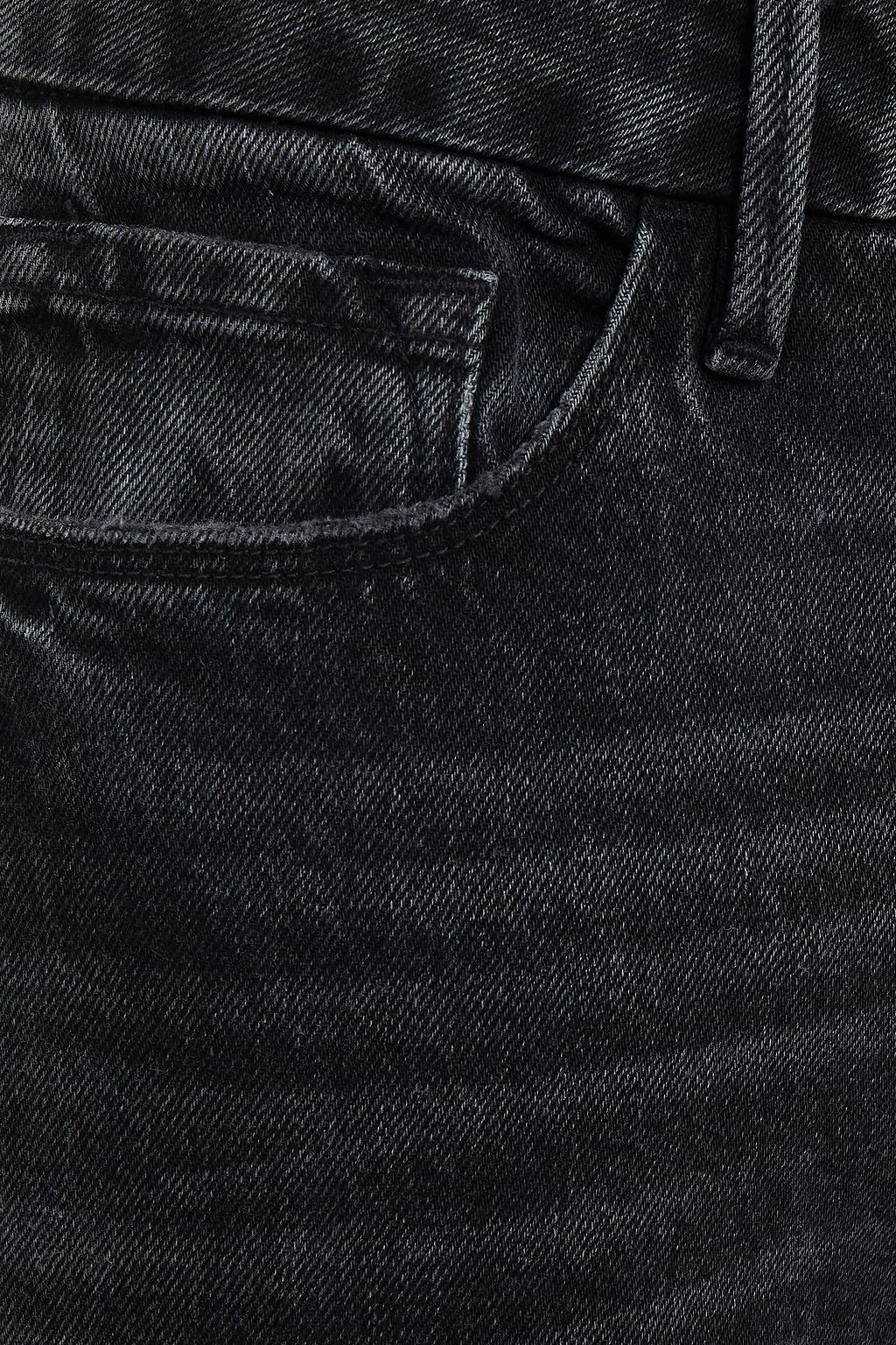 FRAME Le Mini Boot distressed high-rise bootcut jeans