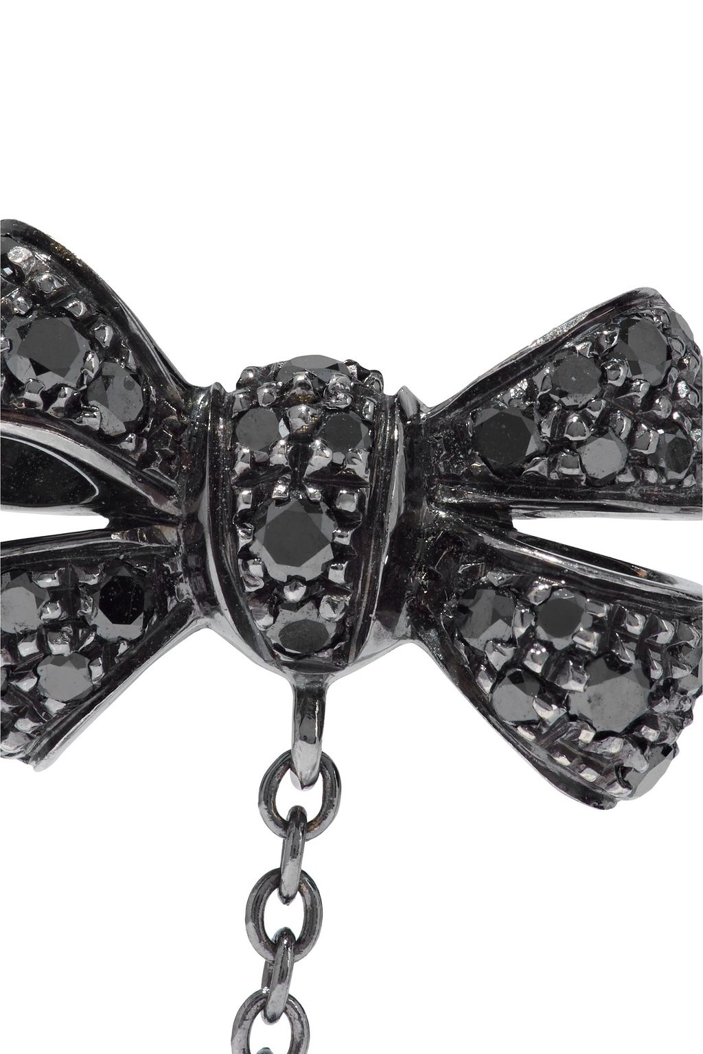 POMELLATO Forever 18-karat white gold, black diamond and onyx earrings