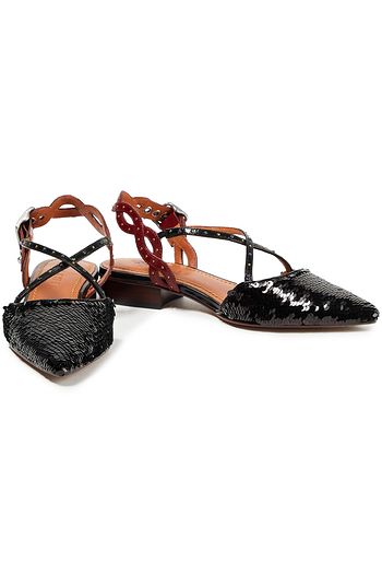 coach pointed toe flats