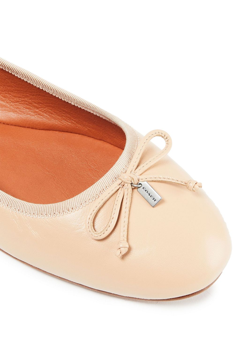 COACH Bow-embellished leather ballet flats