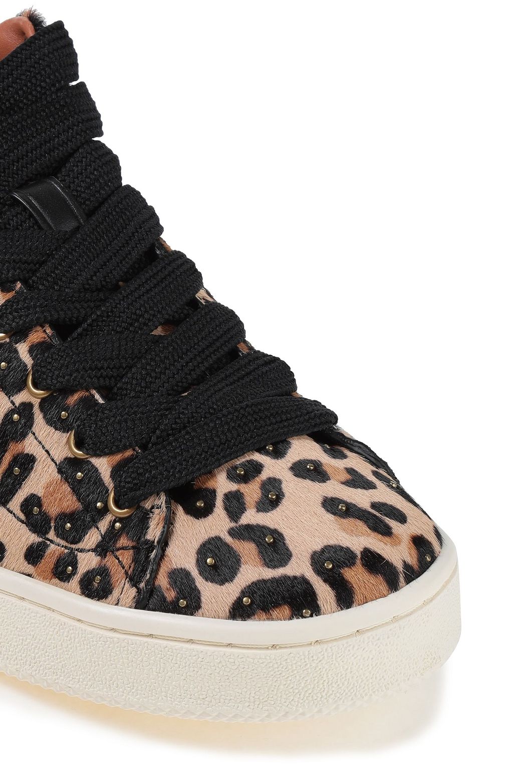 COACH Studded leopard-print calf hair sneakers
