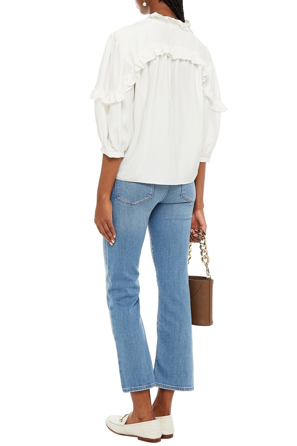 FRAME Le Crop Mini Boot cropped high-rise bootcut jeans
