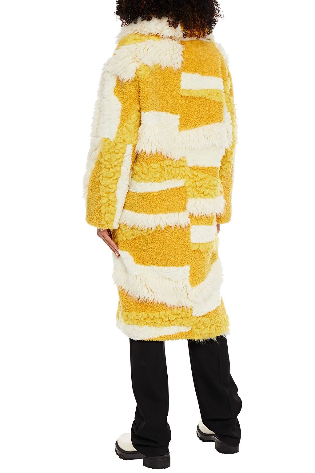 MSGM Paneled wool-blend coat