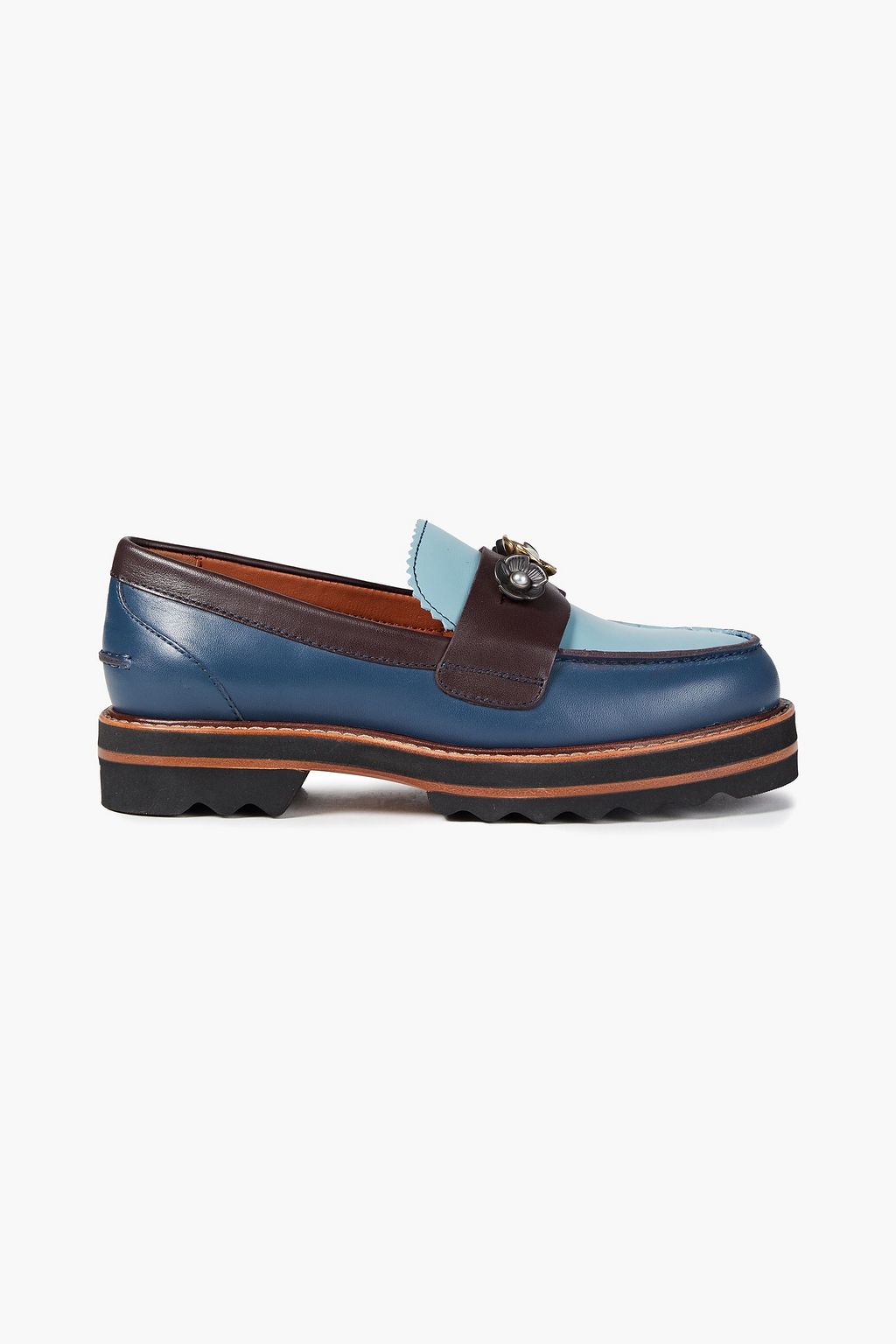 color block loafers
