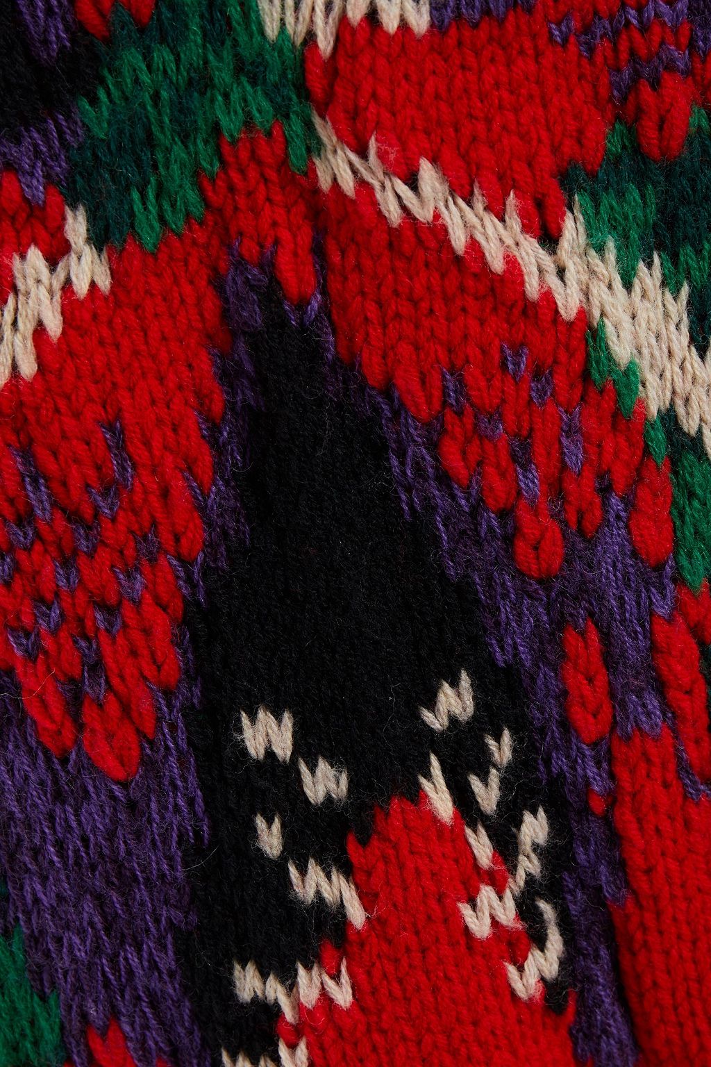 MSGM Jacquard-knit wool-blend sweater