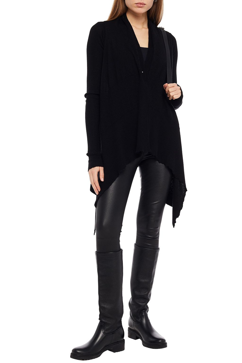 RICK OWENS Draped cashmere cardigan