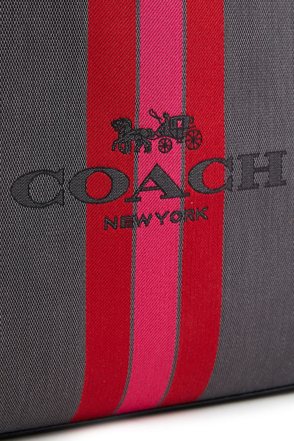 COACH Leather-trimmed canvas shoulder bag