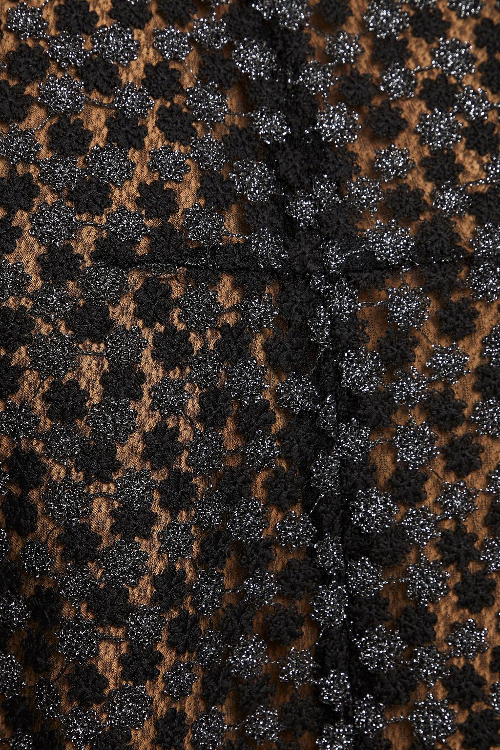 SAMSØE Φ SAMSØE Gathered metallic crocheted lace blouse