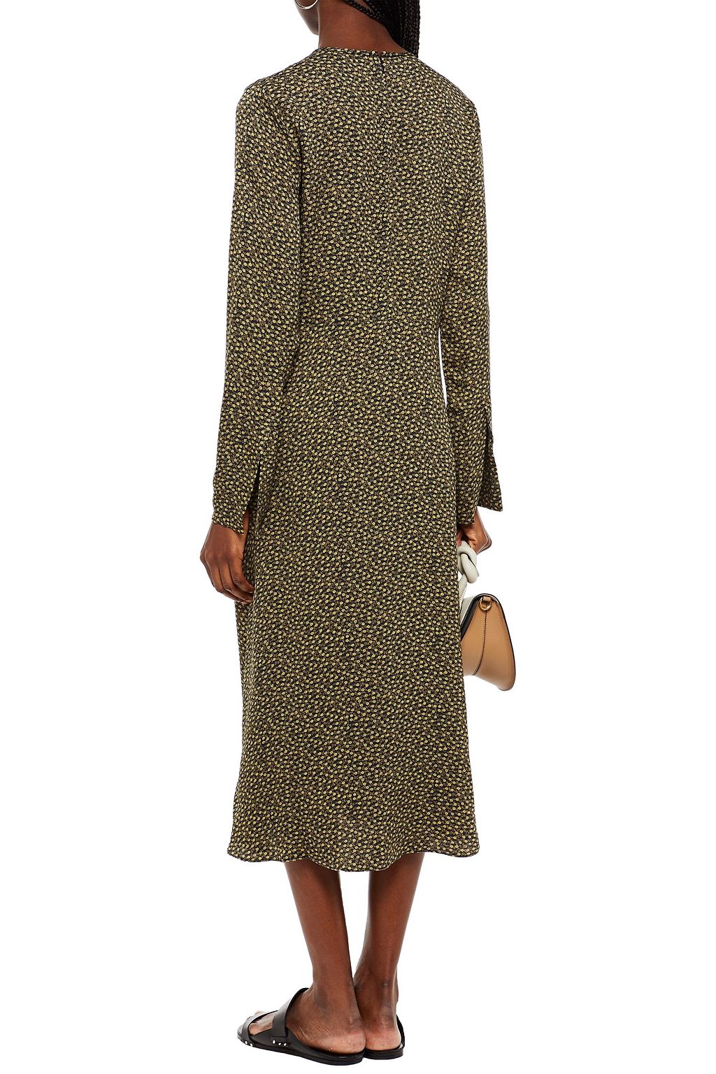 SAMSØE Φ SAMSØE Printed satin-crepe midi dress