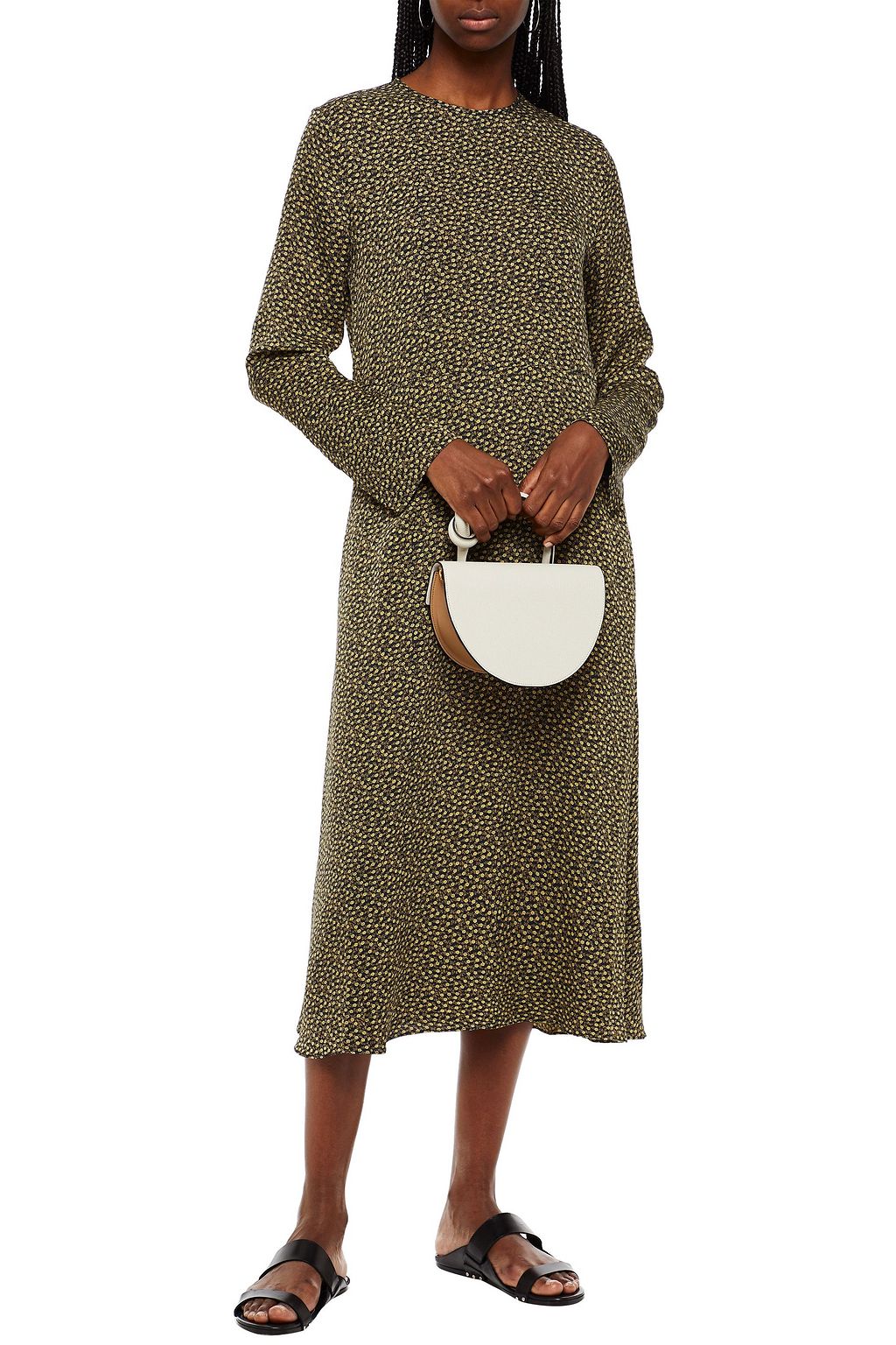 SAMSØE Φ SAMSØE Printed satin-crepe midi dress