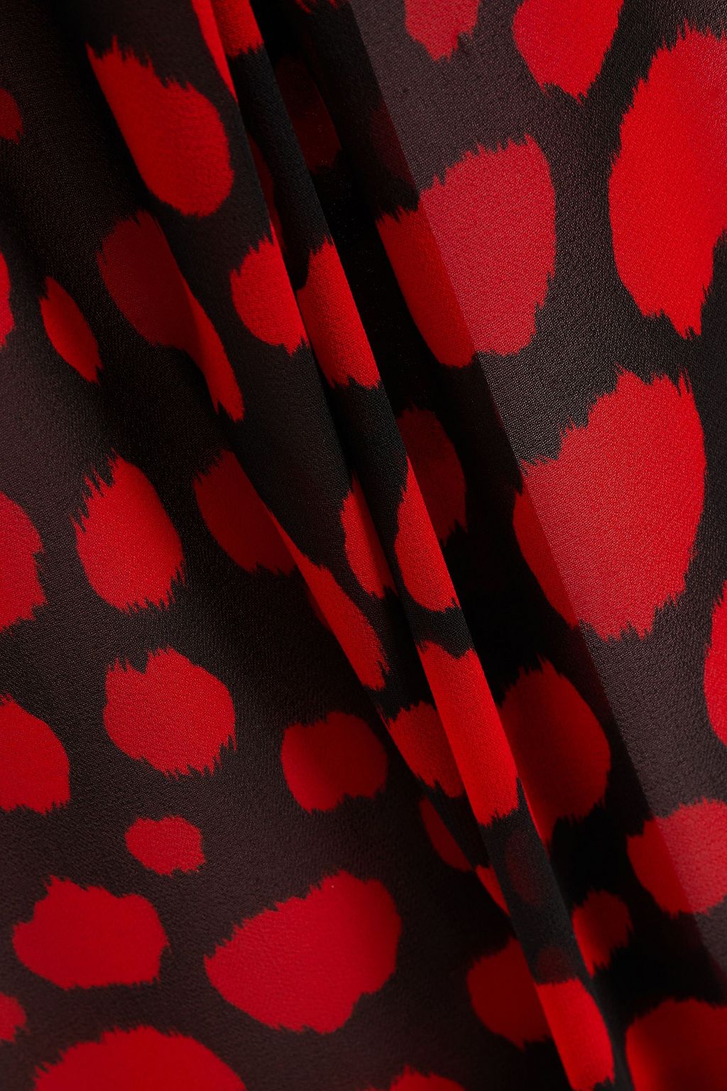 MSGM Gathered polka-dot chiffon blouse