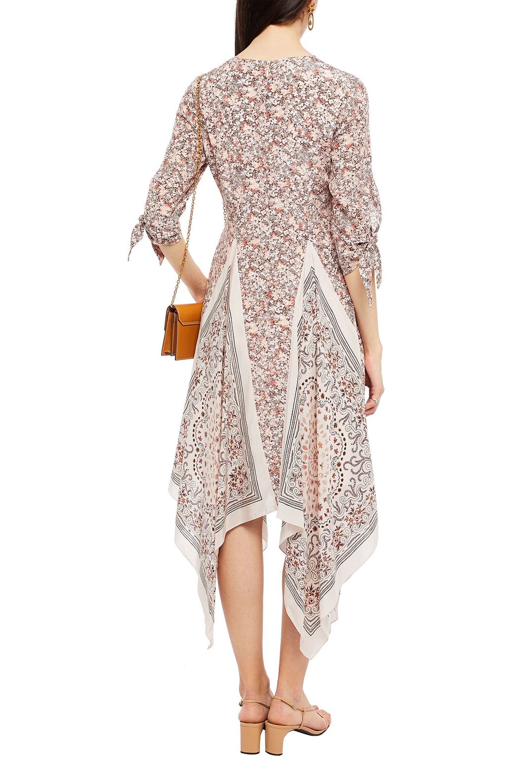 ALTUZARRA Asymmetric printed silk crepe de chine dress