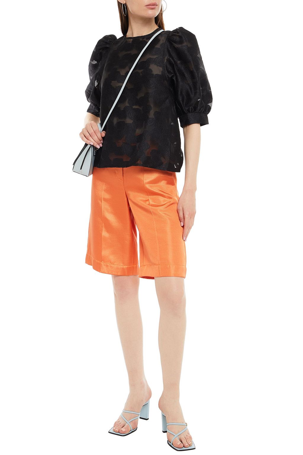 SAMSØE Φ SAMSØE Gathered fil coupé organza blouse