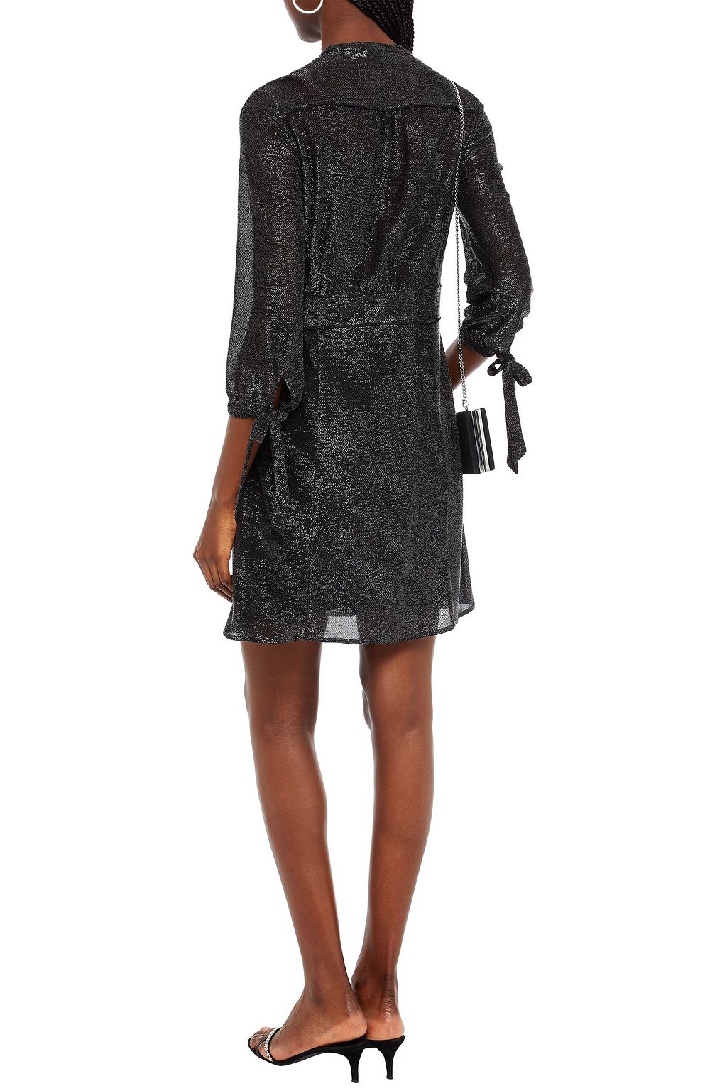 COACH Gathered lamé mini dress