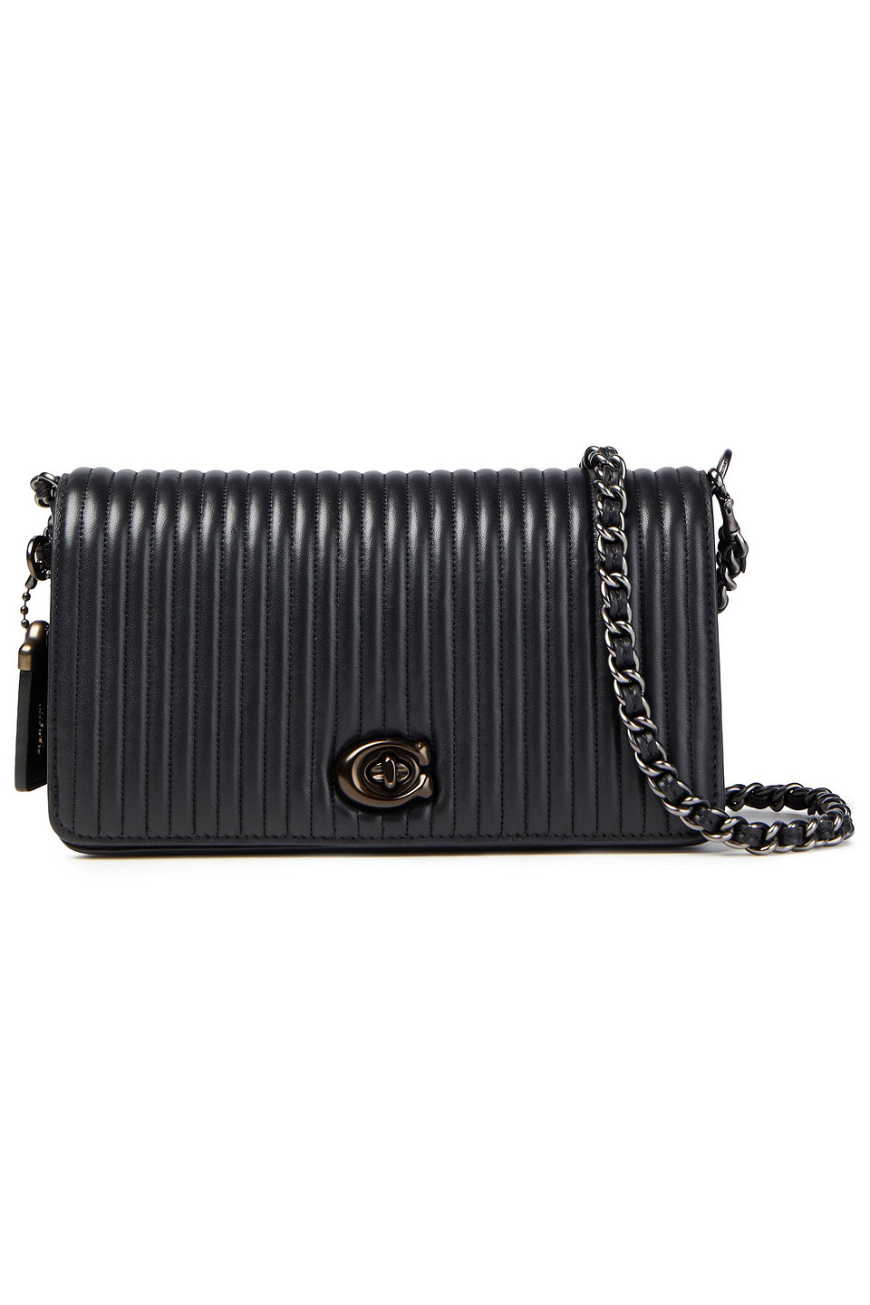Coach Woman Quilted Leather Shoulder Bag Black Size --