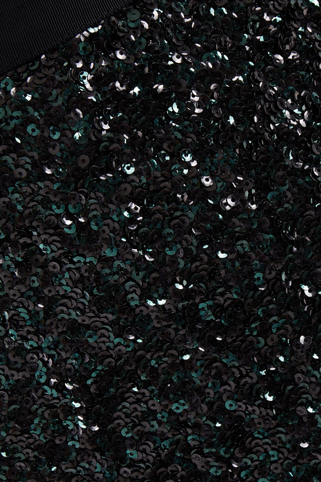 COACH Lace-trimmed sequined mesh midi skirt