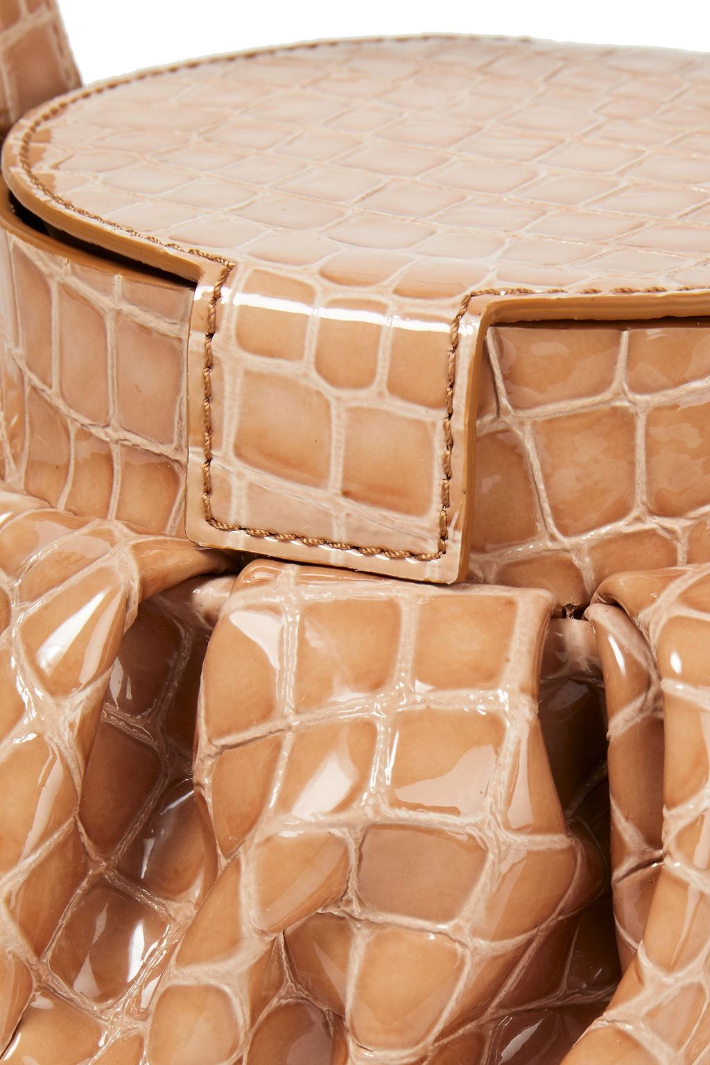 REJINA PYO Agnes gathered croc-effect leather tote