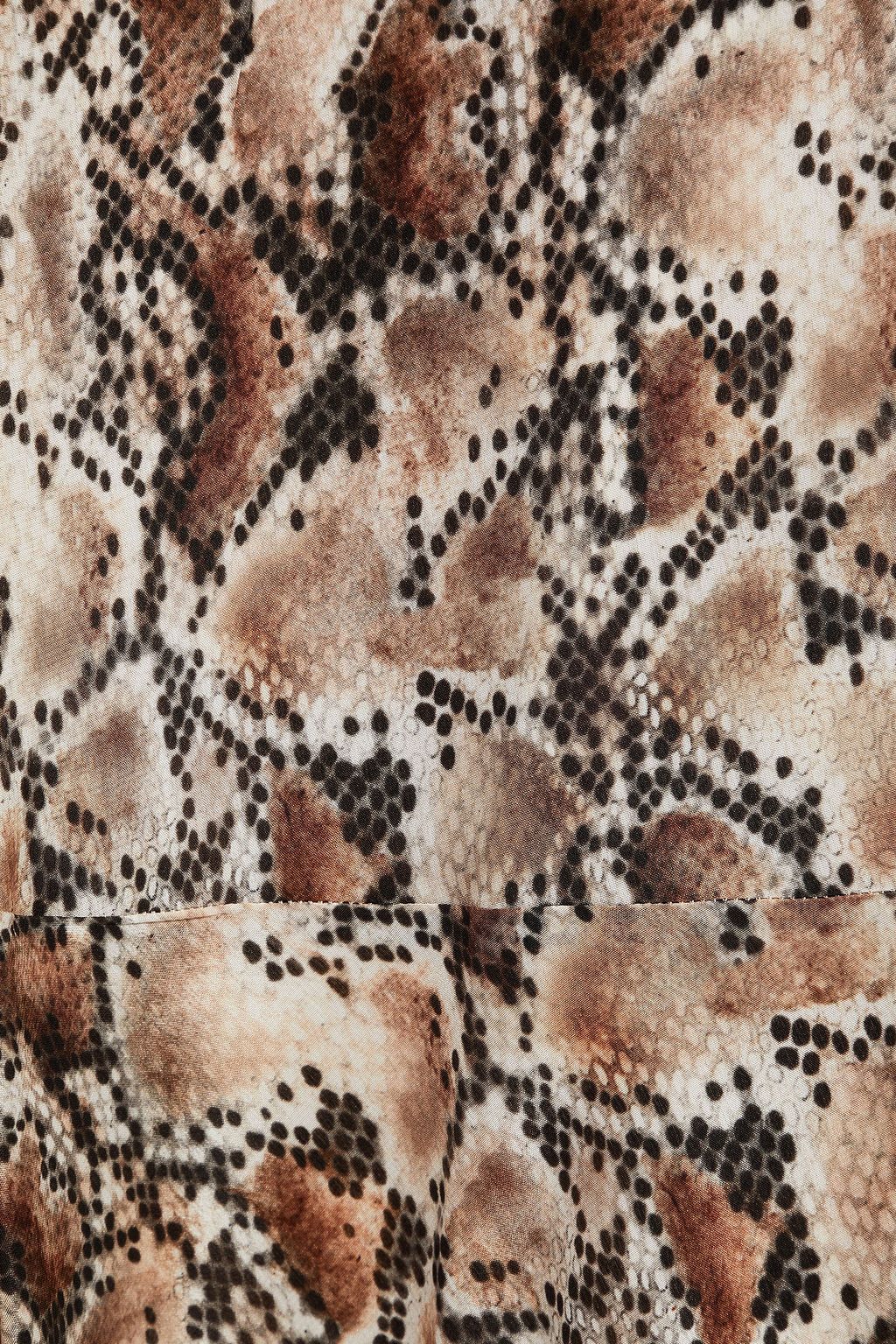 ALTUZARRA Snake-print silk crepe de chine skirt