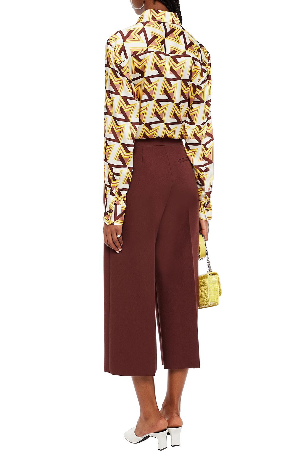 MSGM Printed satin-twill shirt