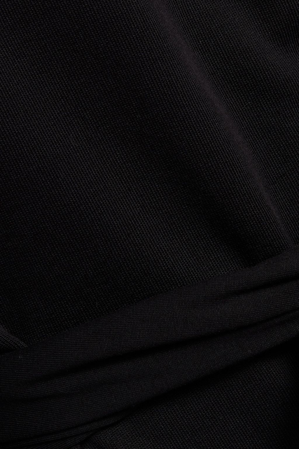 MSGM French cotton-terry wrap dress