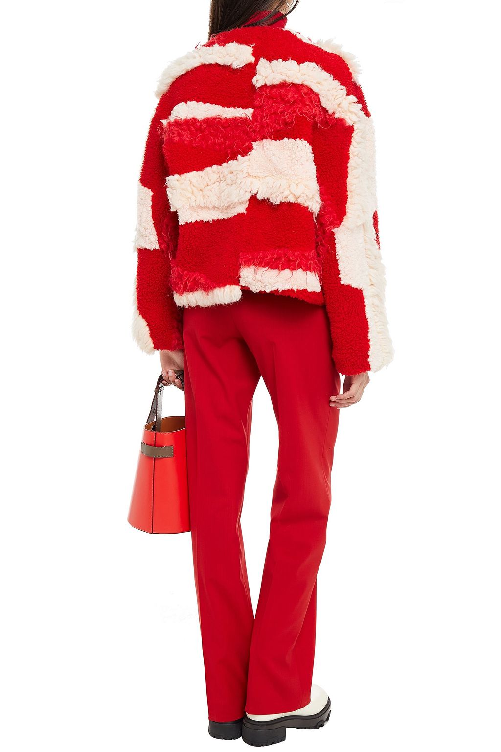 MSGM Wool-blend faux shearling jacket