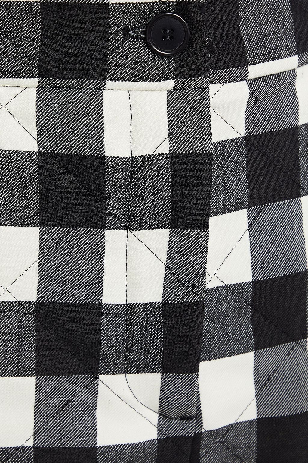 MSGM Quilted checked twill skirt