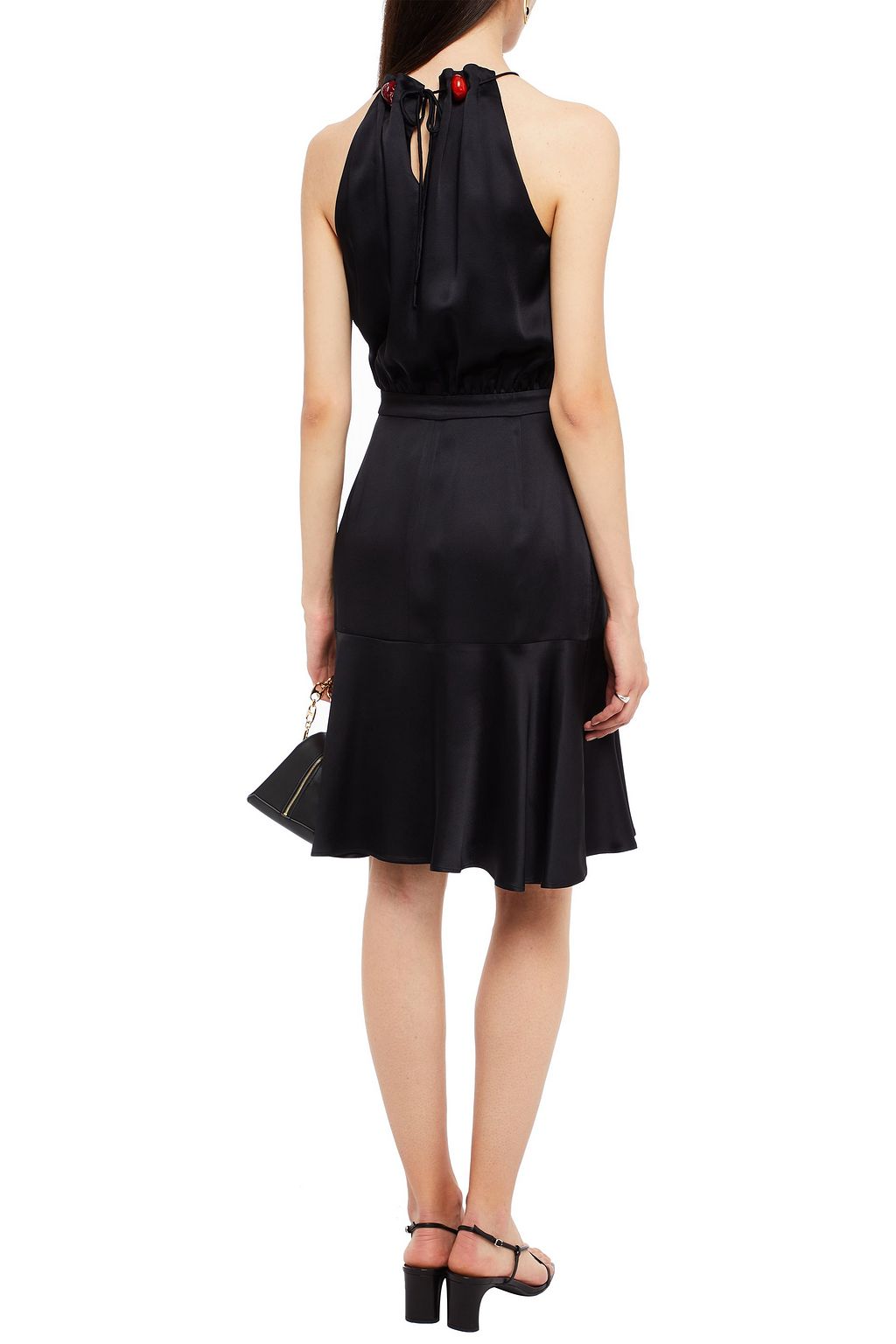 ALTUZARRA Embellished gathered satin dress